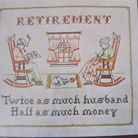 Embroider Kit Retirement Sampler Needles 'n Hoops - Picture 2 of 3